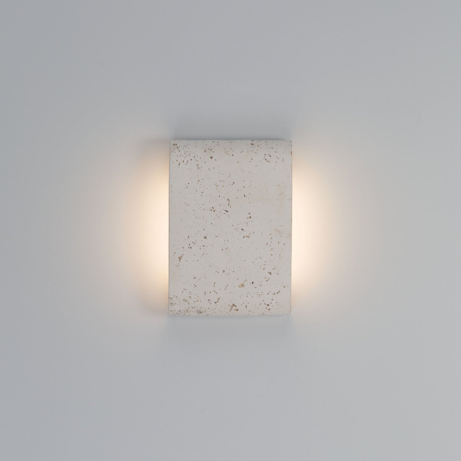 Golden - 7280-OWL9 WT - LED Outdoor Wall Mount - Stela - White Travertine