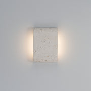 Golden - 7280-OWL9 WT - LED Outdoor Wall Mount - Stela - White Travertine
