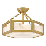 Fredrick Ramond - FR41533LCB - LED Semi Flush Mount - Veleta - Lacquered Brass