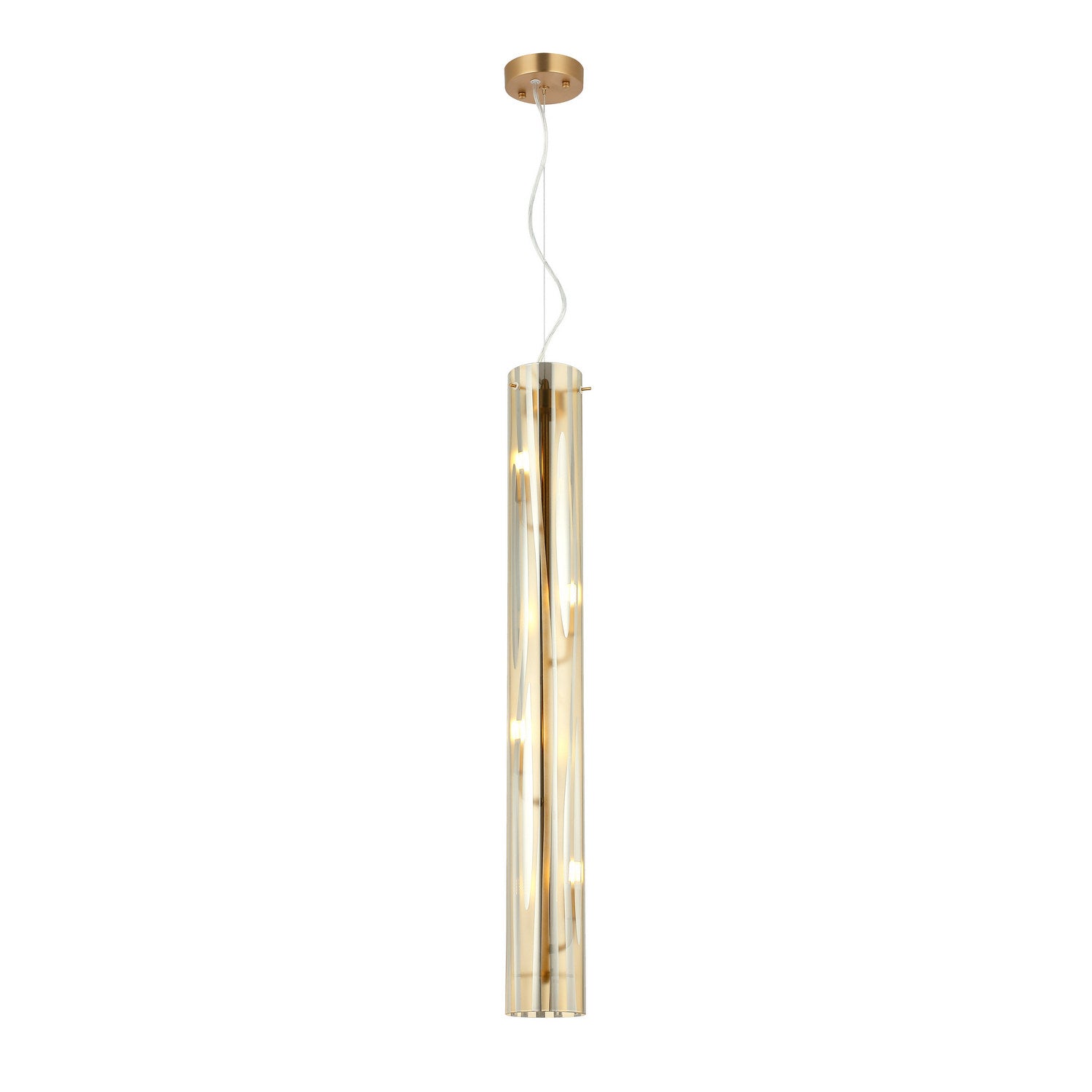 Varaluz - 1070P04SG - Four Light Pendant - Chroman Empire - Satin Gold