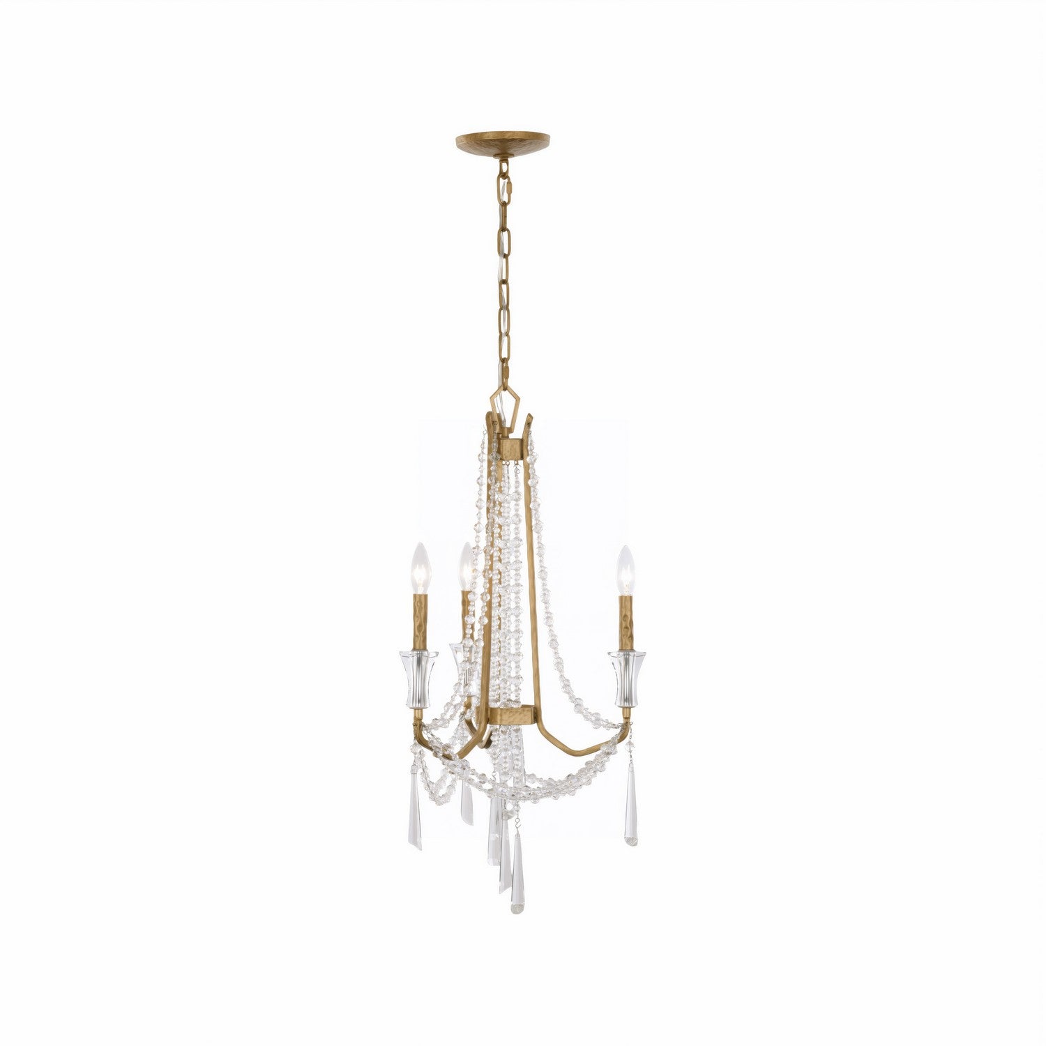 Varaluz - 270C03BK - Three Light Chandelier - Barcelona - Brass Kisser
