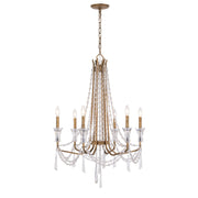 Varaluz - 270C06BK - Six Light Chandelier - Barcelona - Brass Kisser