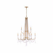 Varaluz - 270C09BK - Nine Light Chandelier - Barcelona - Brass Kisser