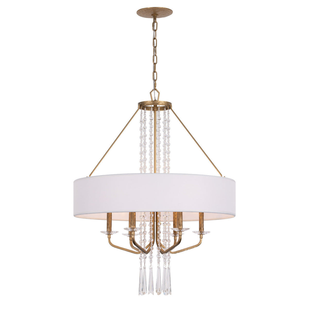 Varaluz - 270P06BK - Six Light Pendant - Barcelona - Brass Kisser