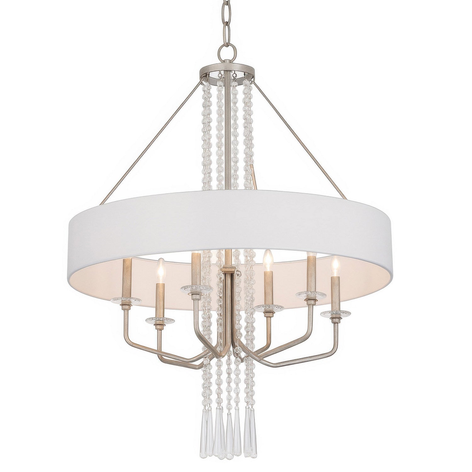 Varaluz - 270P06TR - Six Light Pendant - Barcelona - Transcend Silver