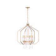 Varaluz - 270P07BK - Seven Light Pendant - Barcelona - Brass Kisser