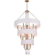 Varaluz - 270P15BK - 15 Light Pendant - Barcelona - Brass Kisser