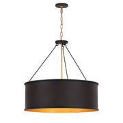 Varaluz - 323P05DBFG - Five Light Pendant - Cannery - Dark Bronze / French Gold