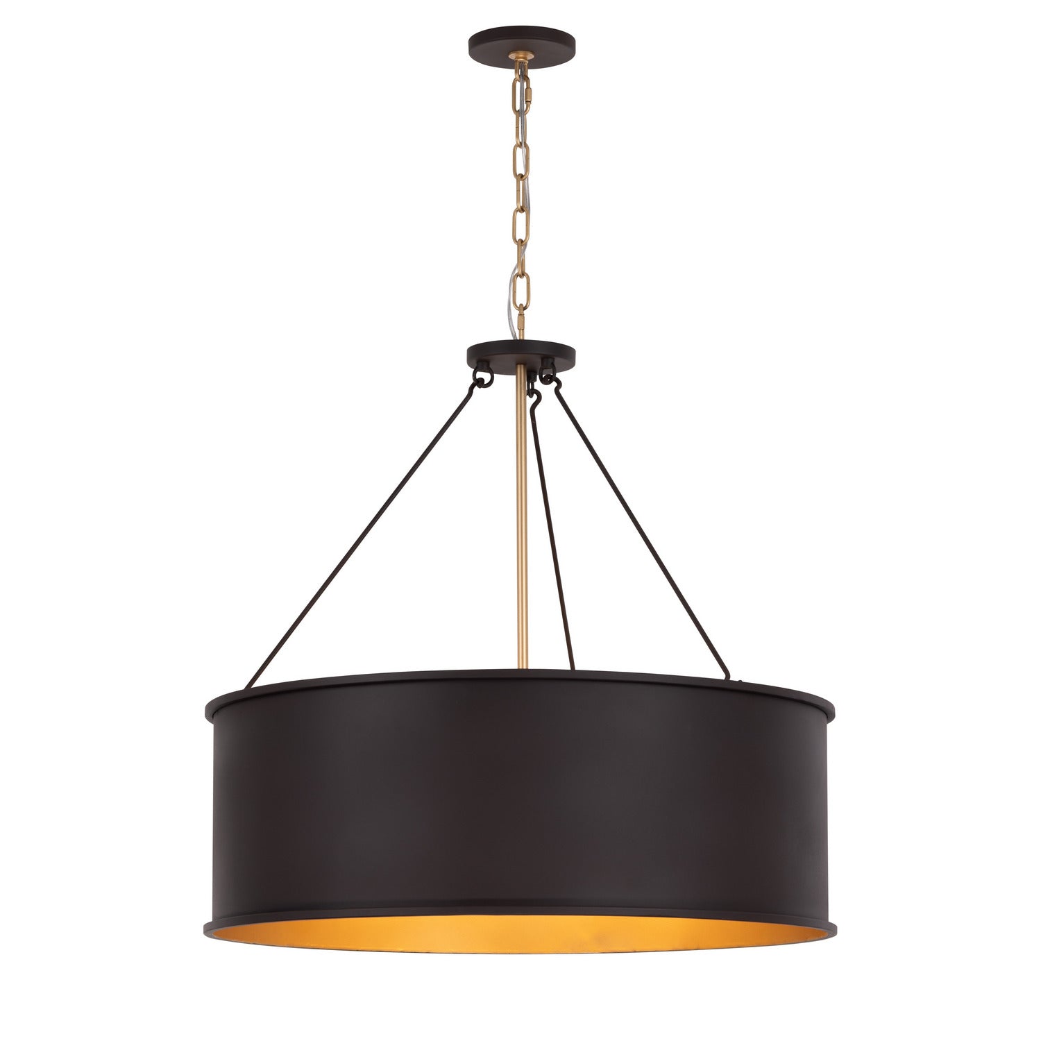 Varaluz - 323P05DBFG - Five Light Pendant - Cannery - Dark Bronze / French Gold