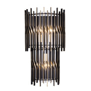 Varaluz - 393W03MBFG - Three Light Wall Sconce - Park Row - Matte Black/French Gold