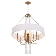 Varaluz - 270P09BK - Nine Light Pendant - Barcelona - Brass Kisser