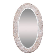 Varaluz - 457MI24MWW - Wall Mirror - Athena - Matte White/Whitewash Seagrass