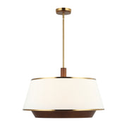 Varaluz - 520P06SBW - Six Light Pendant - Desert Flyer - Satin Brass/Medium Walnut
