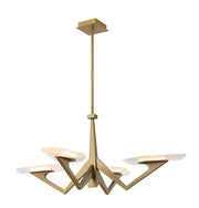 Varaluz - 530P04BK - LED Pendant - Down the Wrong Path - Brass Kisser