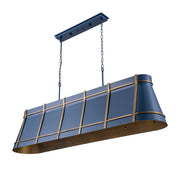 Varaluz - 536N06FBBRZ - Six Light Linear Pendant - Brasserie - French Blue/Heritage Bronze