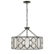 Varaluz - 555P06DB - Six Light Pendant - Oval Office - Ironclad