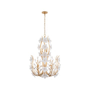 Varaluz - 558C09FG - Nine Light Chandelier - Petal Court - French Gold