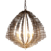 Varaluz - 559P08DBFG - Eight Light Pendant - Construct - Dark Bronze / French Gold