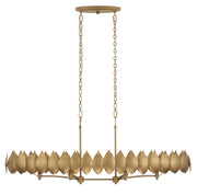 Varaluz - 560N06BK - Six Light Pendant - Petal Reign - Brass Kisser
