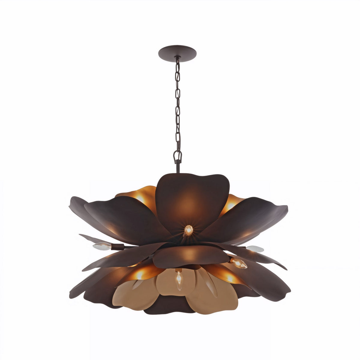 Varaluz - 567P13DBFG - 13 Light Pendant - Botanic Panic - Dark Bronze / French Gold