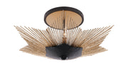 Varaluz - 570S03DBFG - Three Light Semi-Flush Mount - Aristocrat - Dark Bronze / French Gold