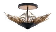 Varaluz - 570S04DBFG - Four Light Semi-Flush Mount - Aristocrat - Dark Bronze / French Gold