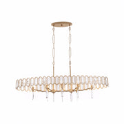 Varaluz - 572N08BK - Eight Light Pendant - Drama Club - Brass Kisser