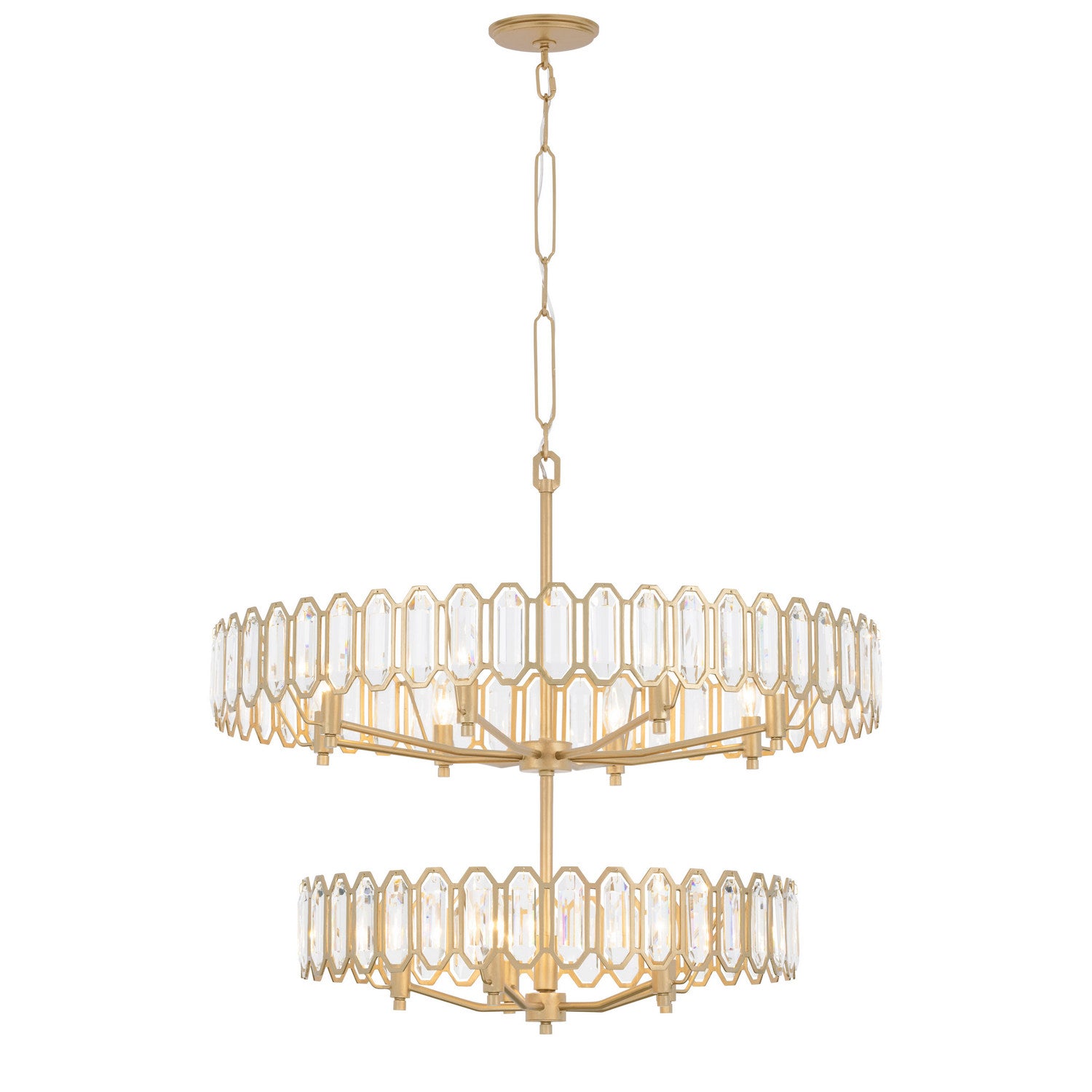Varaluz - 572P13BK - 13 Light Pendant - Drama Club - Brass Kisser