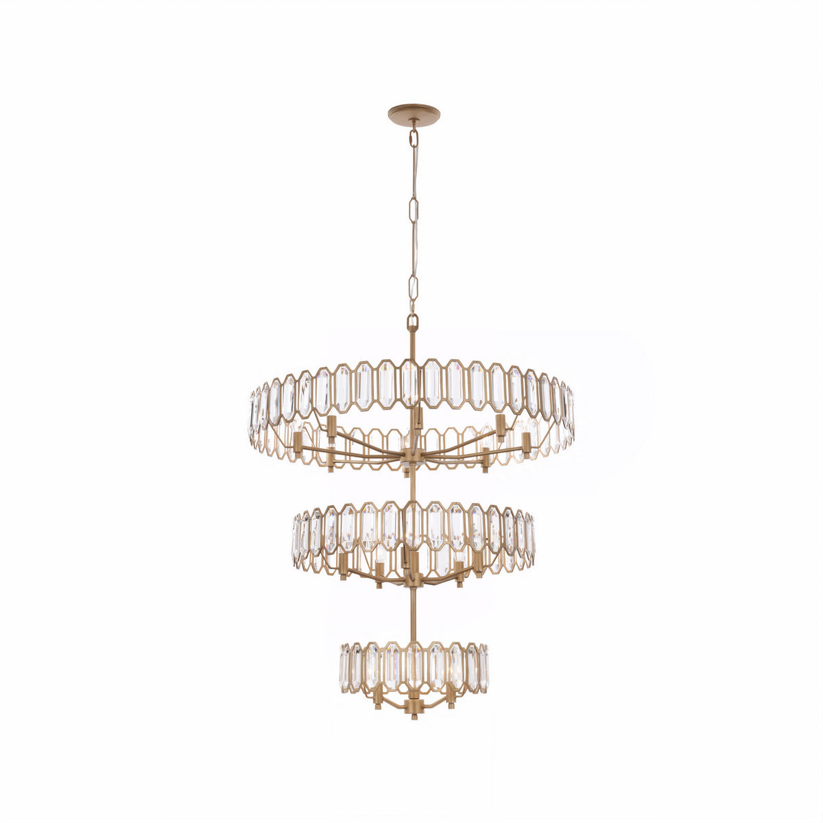 Varaluz - 572P16BK - 16 Light Pendant - Drama Club - Brass Kisser
