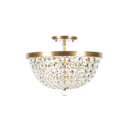 Varaluz - 573S03ATB - Three Light Semi-Flush Mount - Crystal Baller - Antique Bronze