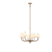 Varaluz - 576C08BG - Eight Light Chandelier - Rockford - Brontourage/Travartine