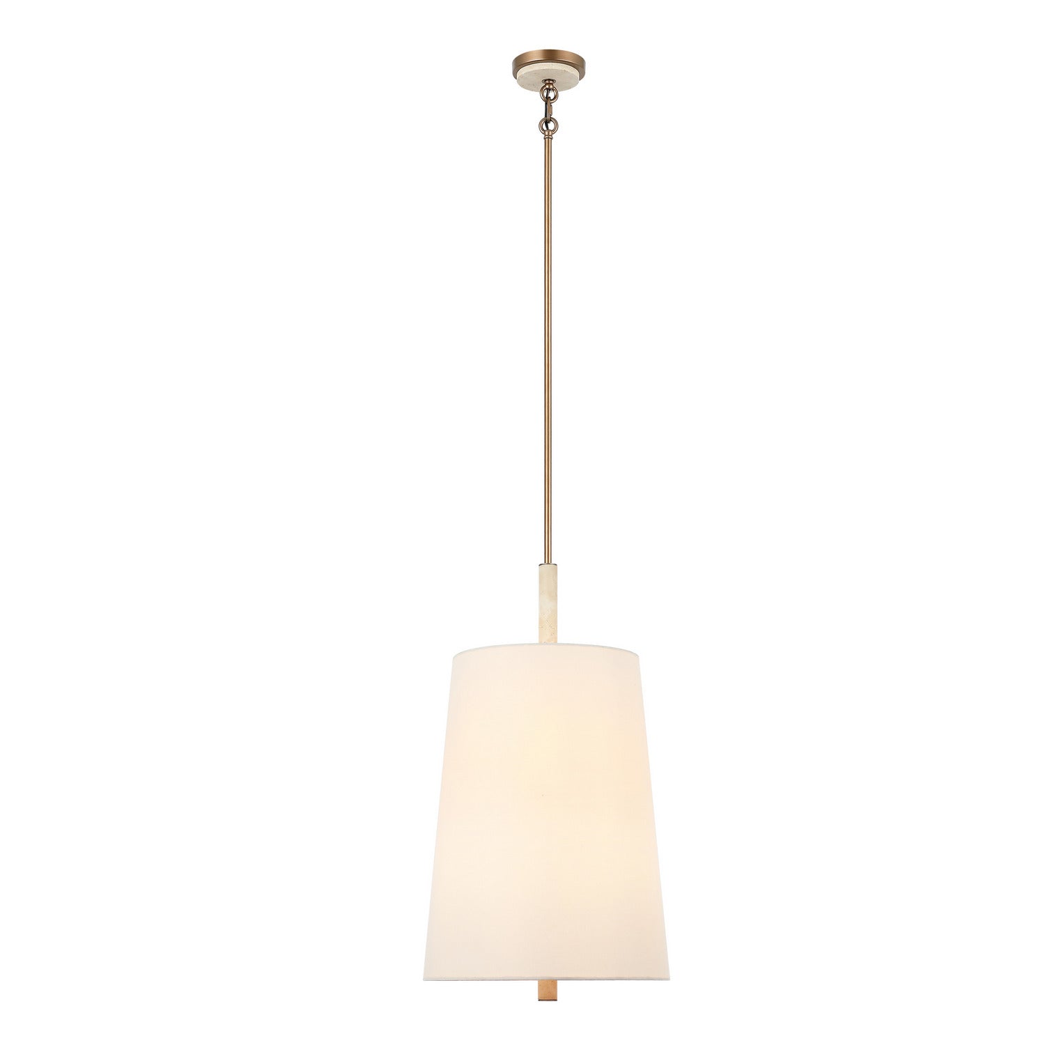 Varaluz - 576F04BG - Six Light Pendant - Rockford - Brontourage/Travartine