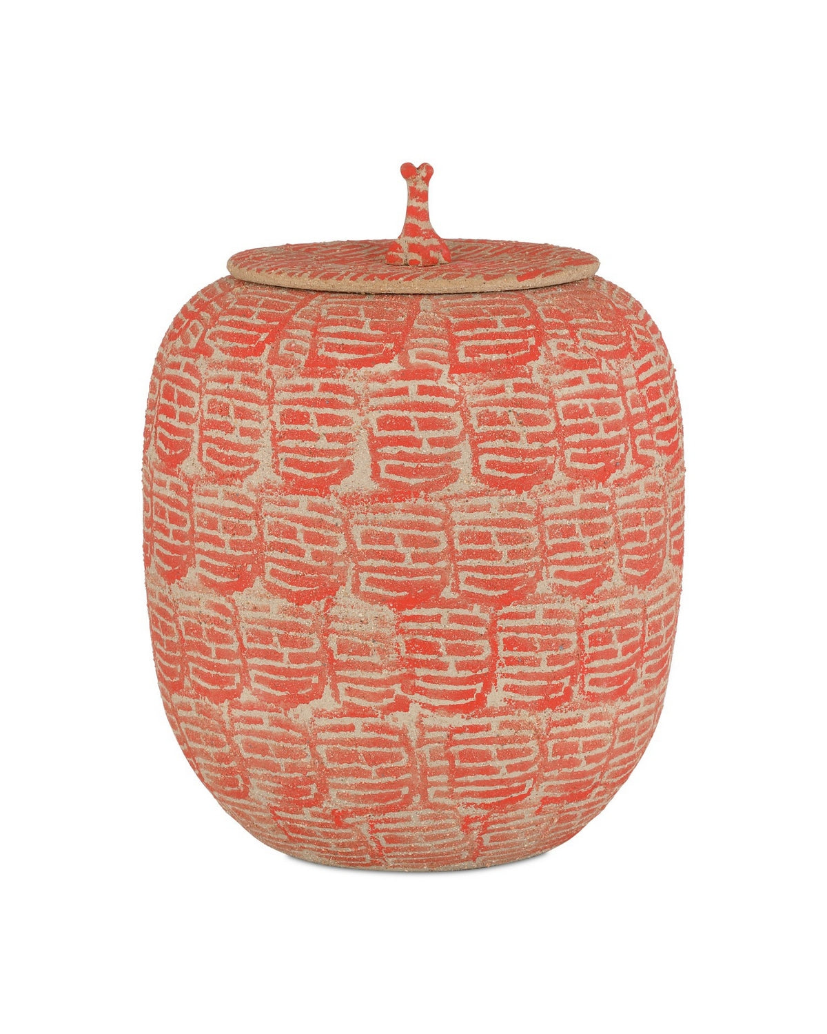 Currey and Company - 1200-0979 - Jar - Happiness - Red/Beige