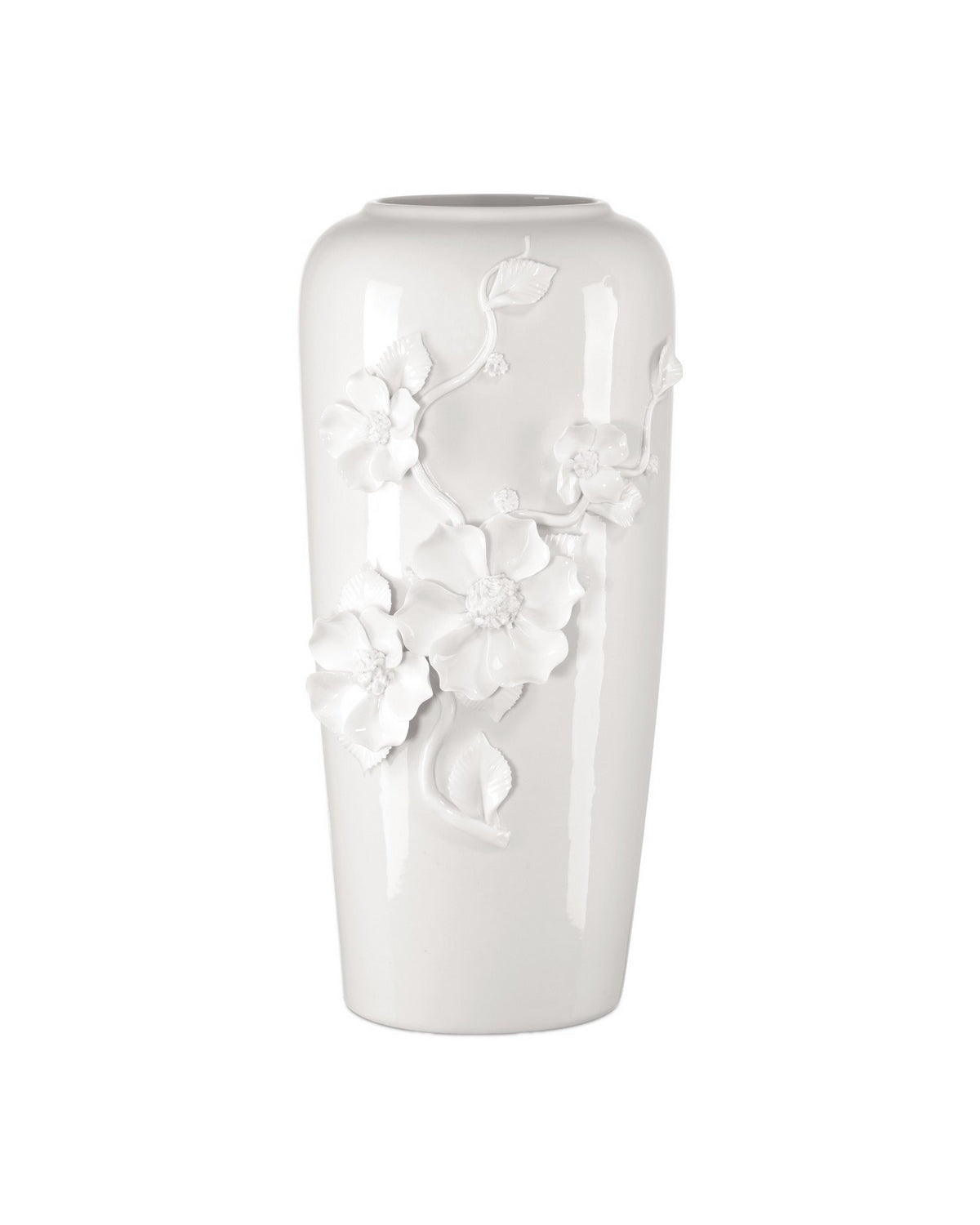 Currey and Company - 1200-0984 - Vase - Flower - White