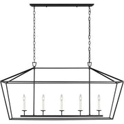 Visual Comfort Studio - 6692605-112 - Five Light Linear Chandelier - Dianna - Midnight Black