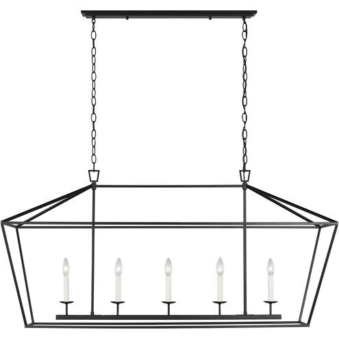 Visual Comfort Studio - 6692605-112 - Five Light Linear Chandelier - Dianna - Midnight Black