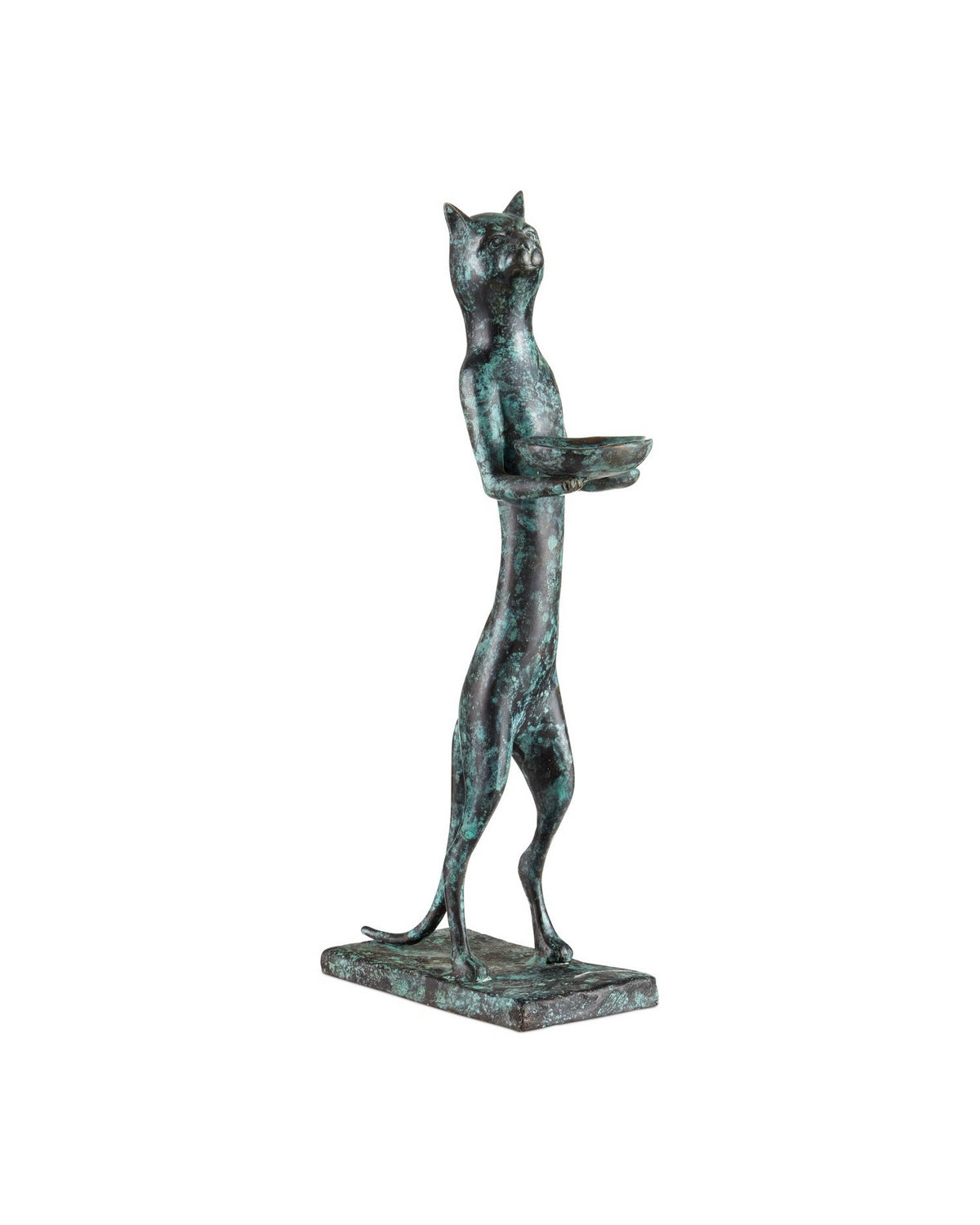 Currey and Company - 1200-1059 - Sculpture - Bastet Cat - Green Granite