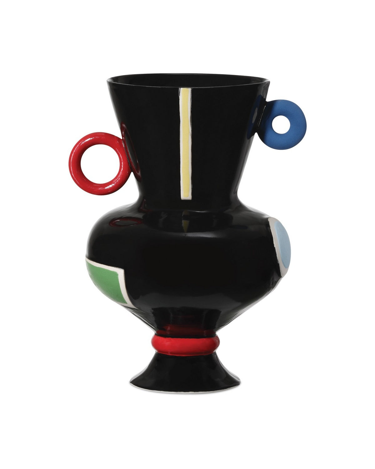 Currey and Company - 1200-1091 - Vase - Fauvist - Black/Green/Red/Yellow/Orange