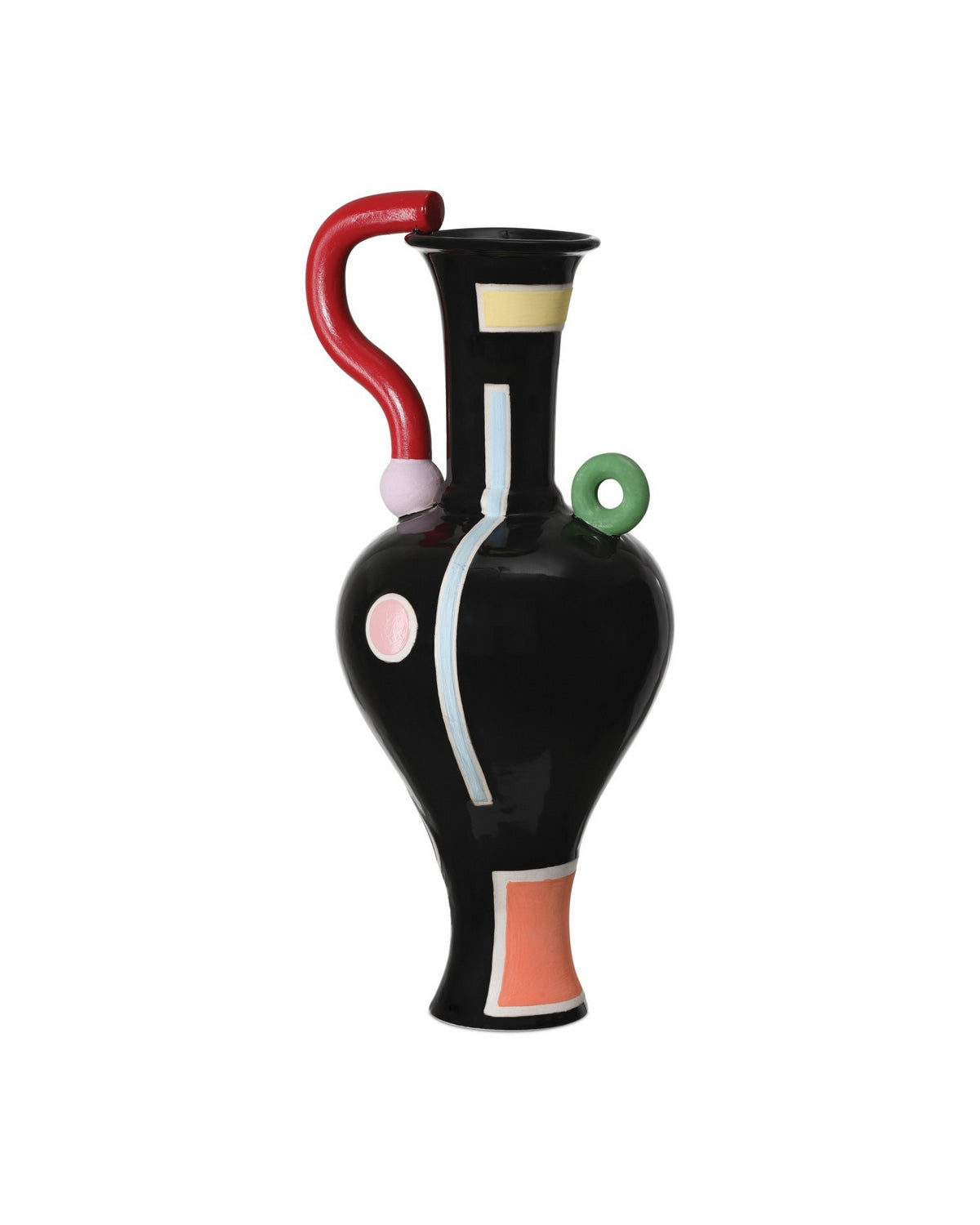 Currey and Company - 1200-1093 - Vase - Fauvist - Black/Green/Red/Yellow/Orange