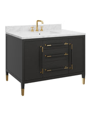 Currey and Company - 3800-0020 - Vanity with Rectangular Undermount Sink - Verona - Black/Natural/White/Champagne