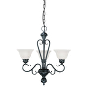 Millennium - 673-BK - Three Light Chandelier - Devonshire - Black