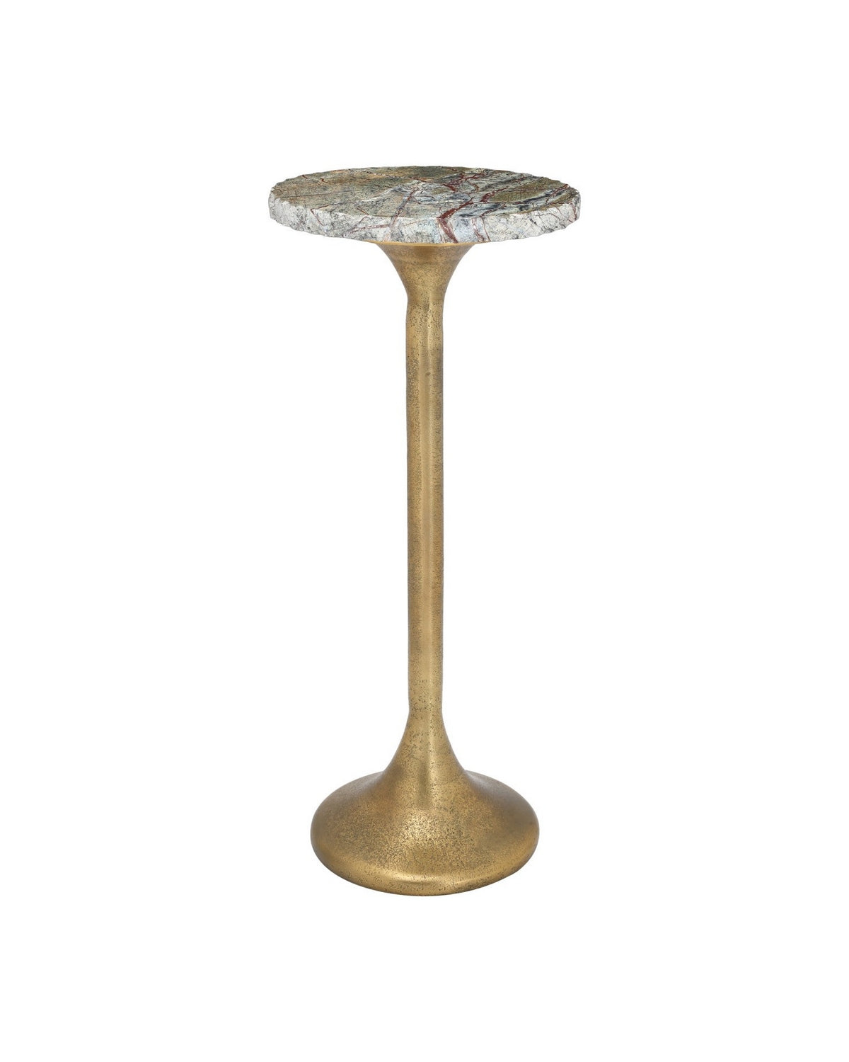 Currey and Company - 4000-0250 - Drinks Table - Wilderness - Antique Brass/Natural