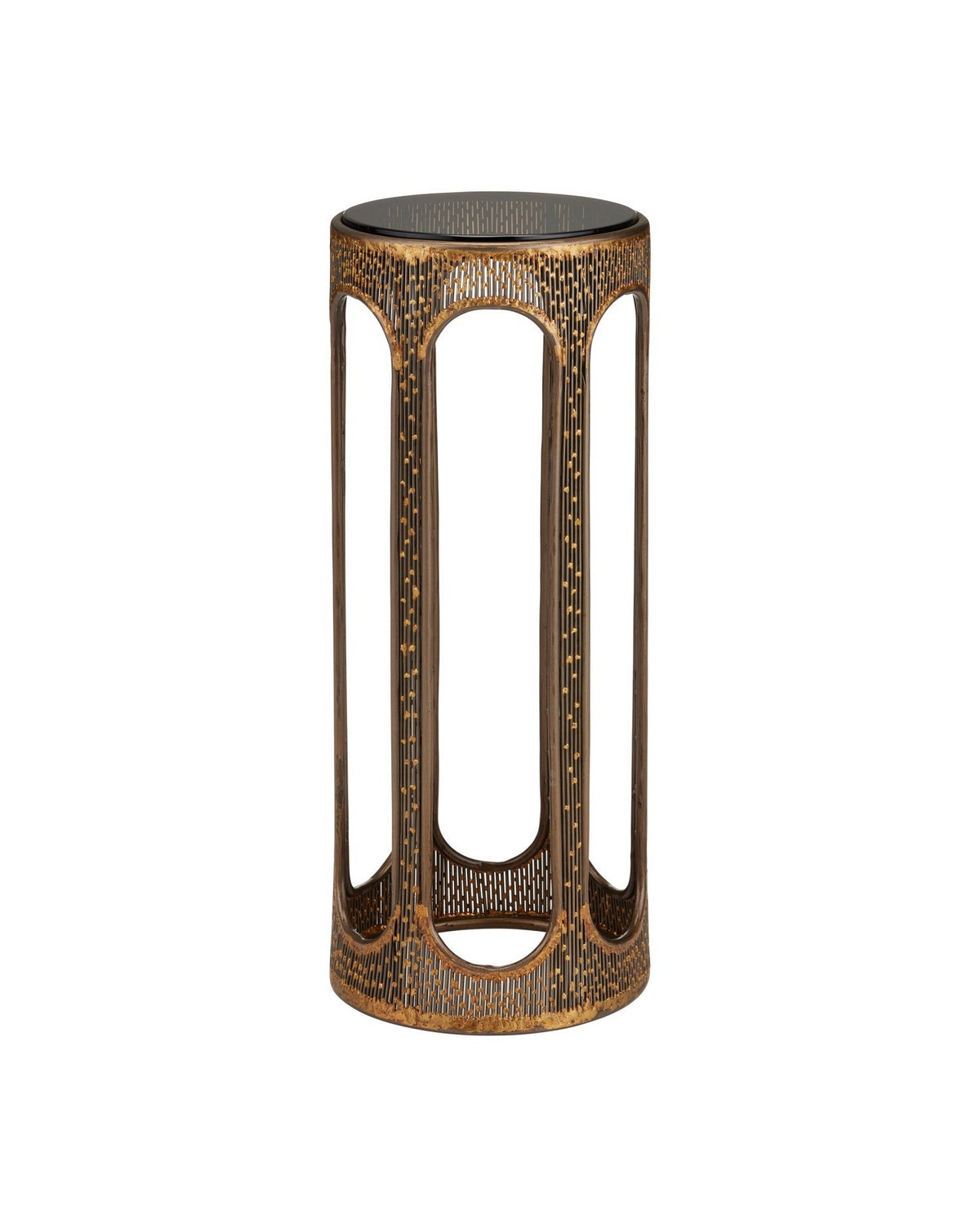 Currey and Company - 4000-0251 - Accent Table - Capella - Coffee Bronze/Smoke