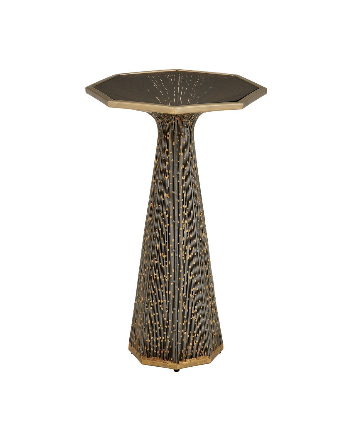 Currey and Company - 4000-0252 - Accent Table - Castor - Iron/Bronze/Smoke