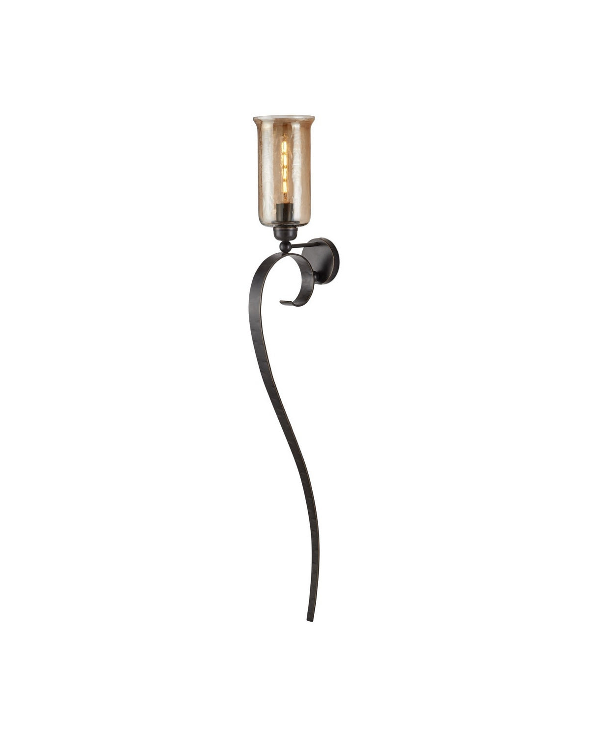 Currey and Company - 5000-0297 - One Light Wall Sconce - Wemyss - Gilded Oak/Smoke