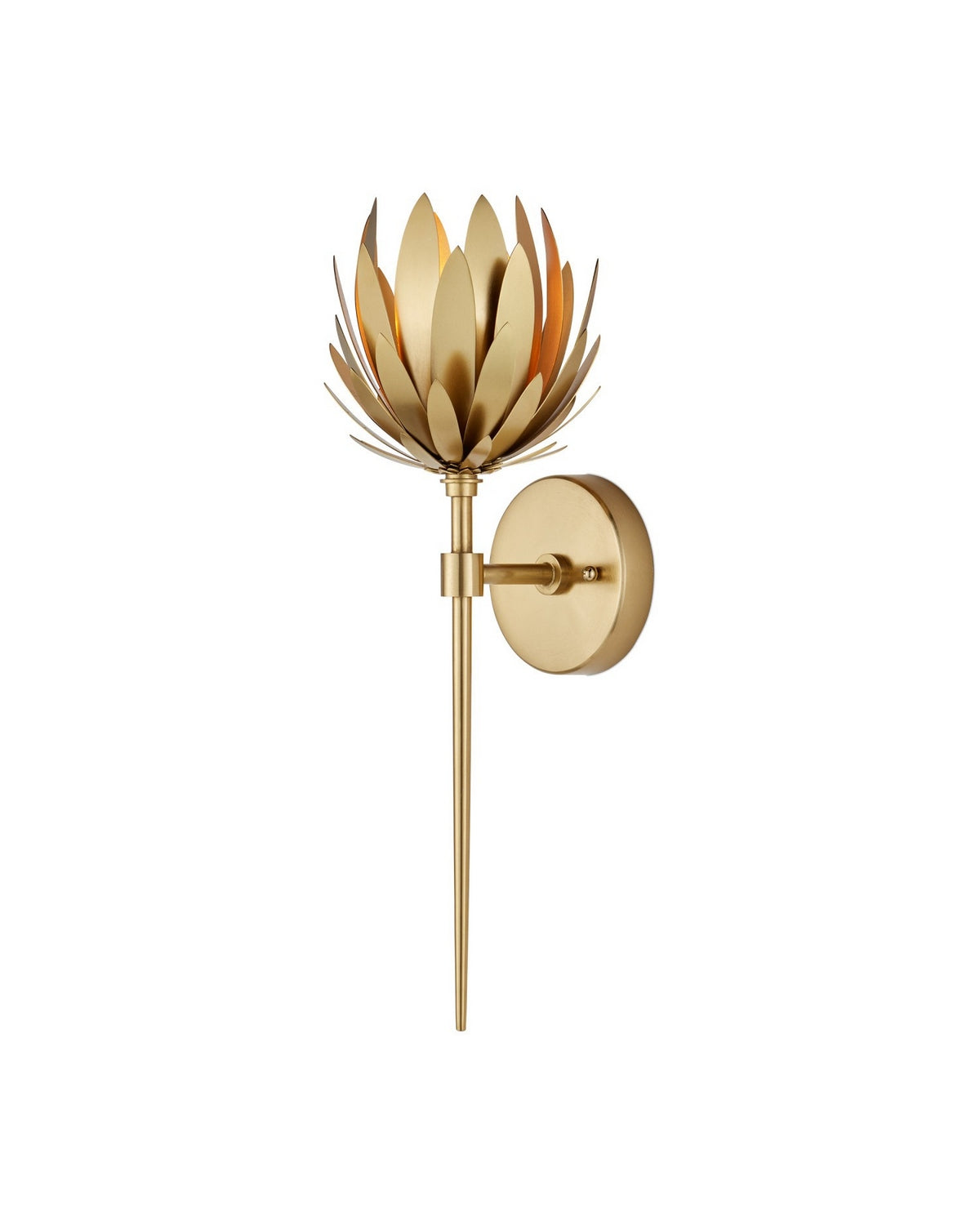 Currey and Company - 5000-0302 - One Light Wall Sconce - Protea - Brass