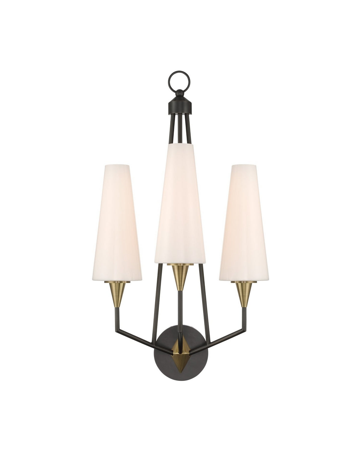 Currey and Company - 5000-0303 - LED Wall Sconce - Hennin - Polished Antique Brass/Oil Rubbed Bronze