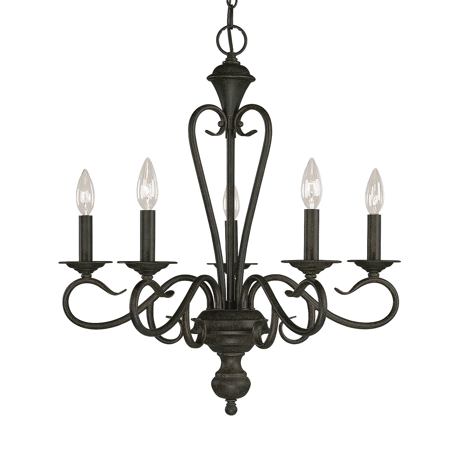 Millennium - 515-BG - Five Light Chandelier - Devonshire - Burnished Gold