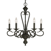 Millennium - 515-BG - Five Light Chandelier - Devonshire - Burnished Gold