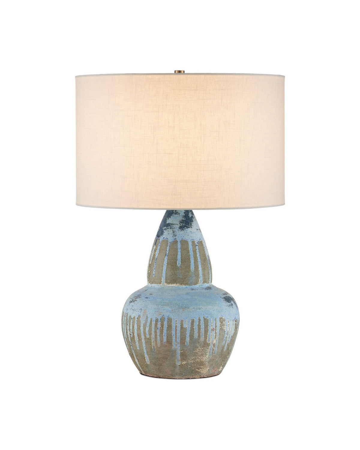 Currey and Company - 6000-1054 - One Light Table Lamp - Catania - Antique Blue Drip